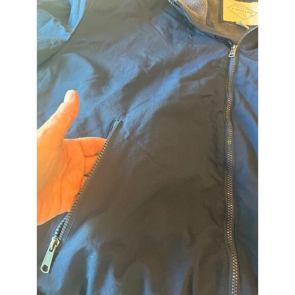 St Johns Bay Water Resistant Bomber Jacket Men XXL Neutral Zipper Fleece Lined - Picture 8 of 10